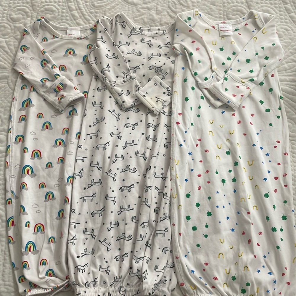 Hanna Andersson 100% Organic Pima Cotton Sleep Gowns (Qty: 3)
